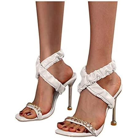 

Strappy Lace up Heels For Women Women s Heels Dress Sandals Open Toe Ankle Strap Fashion Wedding Sexy Chunky Block Heel High Heeled Pumps Pink Size 8