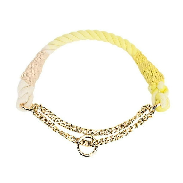 Veeki Collar para Perro Cadena P Degradado Hebilla Suave Cómodo Collar para Mascotas Ajustable De Nylon para Cachorros Grandes, Medianos Y Pequeños(L)