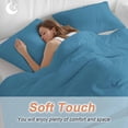 thumbnail image 5 of Blue Bedding 3 Piece Duvet Cover Set Twin Size, Modern Pure Wave Ride Soft Microfiber Comforter Cover with Zipper Closure & Pillowcases, Wrinkle & FadeResistant Quilt Cover, 5 of 9