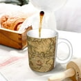 thumbnail image 3 of Yiaed World Map1 Print Ceramics Coffee,Large Handle Design,Extra Large Tea and Coffee Cup for Office and Home Mugs, 3 of 6