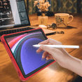 thumbnail image 7 of Shockproof Tablet Case Suitable for Samsung Galaxy Tab S9 FE Plus / S9 Plus / S10 Plus 12.4 Inch, Built-in Stand, Side Pen Slot, Raised Camera Protection, Black/Red/Rose Gold, 7 of 7