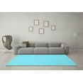 thumbnail image 3 of Ahgly Company Indoor Square Oriental Light Blue Industrial Area Rugs, 6' Square, 3 of 4