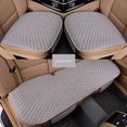thumbnail image 2 of funda de asiento de coche auto accesorios tela de lino transpirable protector alfombrilla cojín delantero trasero cuatro estaciones lino, 2 of 4