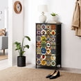 thumbnail image 6 of Mexican Dresser for Bedroom with 4 Storage Drawers Colorful Ceramic Tile Floral Geometric Mediterranean Dressers Chest of Drawers Steel Framed Fabric Closet Organizers for Dorm Entryway, 6 of 8