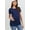 Navy, variant on LaClef Jersey Round Neck Short Sleeve Maternity Top