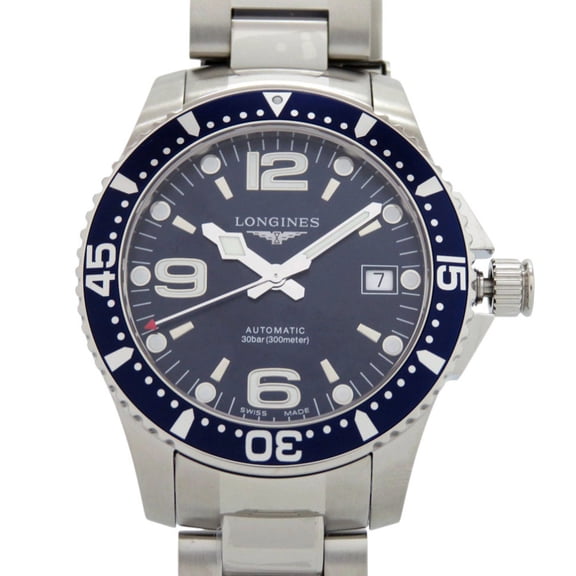 Pre-Owned Unused Longines HydroConquest L3.741.4.96.6 Stainless Steel Blue Dial... (Good)