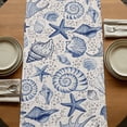 thumbnail image 5 of Table Runners 48 Inches Long Dress Scarves, Navy Blue Coastal Farmhouse Kitchen Table Runner, Short Coffee Tablerunners, Nautical Ocean Shell Starfish Sea Rustic 13x48 Inch, 5 of 9