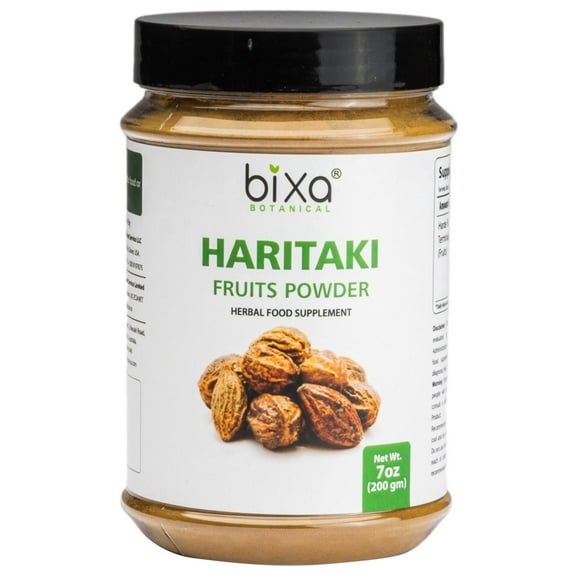 Haritaki Powder - 7 Oz / 200gm (Terminalia Chebula), Supports Proper Digestion & Bowel Cleanser | Natural Herbal Laxative Supplement | Antioxidants & Rejuvenate, Superfood For Skin Health