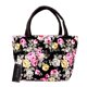 thumbnail image 3 of Bolsa Precioso bolso de lona con estampado de flores para mujer, bolso portátil para el almuerzo (negro) JShteea Para Estrenar, 3 of 6