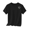 thumbnail image 3 of Asxite Toddler Tshirt Rhinestone Print Short Sleeve Crew Neck Fashion Casual Breathable Summer Tops 1-13Y, 3 of 7