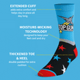 thumbnail image 4 of Odd Sox – Top Gun 2 Pack Crew Socks for Adults (Large) – Fun Colorful 80s Movie Socks, Classic, 4 of 6