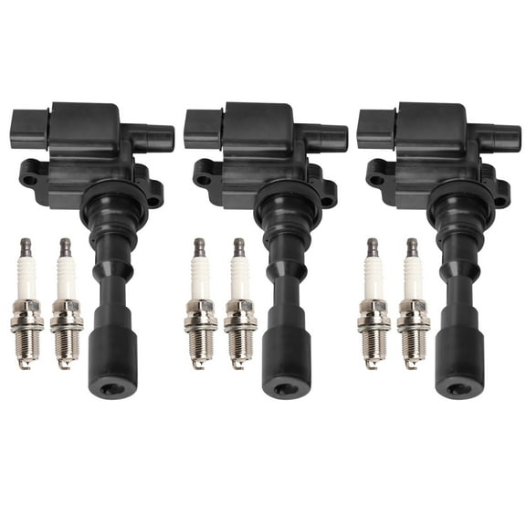 3 Ignition Coils and 6 Iridium Spark Plugs Compatible with 2001-2005 Kia Sedona Hyundai XG350 Replacement for UF432
