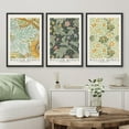 thumbnail image 2 of PixonSign Framed Canvas Print Wall Art Set William Morris Flower Tapestry Posters Nature Wilderness Illustrations Modern Art Decorative Floral Botanical Minimal Calm for Bedroom - 16"x24"x3 Black, 2 of 5
