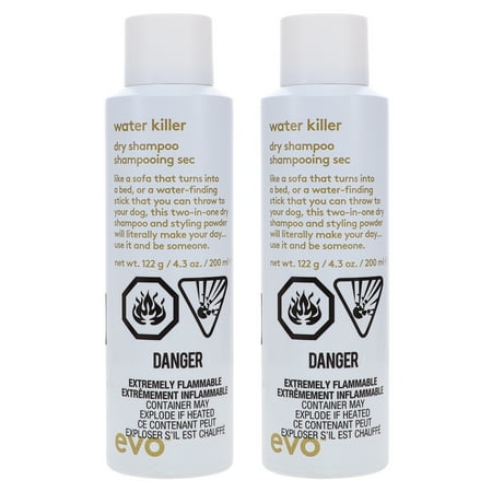 EVO Water Killer Dry Shampoo 4.3 oz 2 Pack