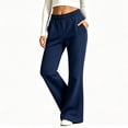 thumbnail image 5 of Auroural Girls Pants Size 12 Long Kids Flare Sweatpants Elastic High Waist Soft Casual Trousers Side Pockets Daily Wear Pants, 5 of 9