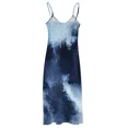 thumbnail image 4 of Indigo Nebula Blue Abstract Painting Sleeveless Dress party dresses women birthday dress, 4 of 5