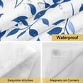 thumbnail image 4 of Blue Leaves No Hooks Shower Curtain with Snap-in Liner American Pastoral Spring Farmhouse Leaf Shower Curtains for Bathroom, Waterproof, Easy Install, Washable 72"x78", 4 of 9