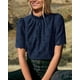 thumbnail image 2 of Blusa Prettygarden de verano bordada con ojales para mujer, color azul marino, 2 of 7