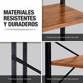 thumbnail image 4 of Librero Organizador Casa Litus 5 Repisas de Madera y Acero Inoxidable Minimalista, 4 of 8