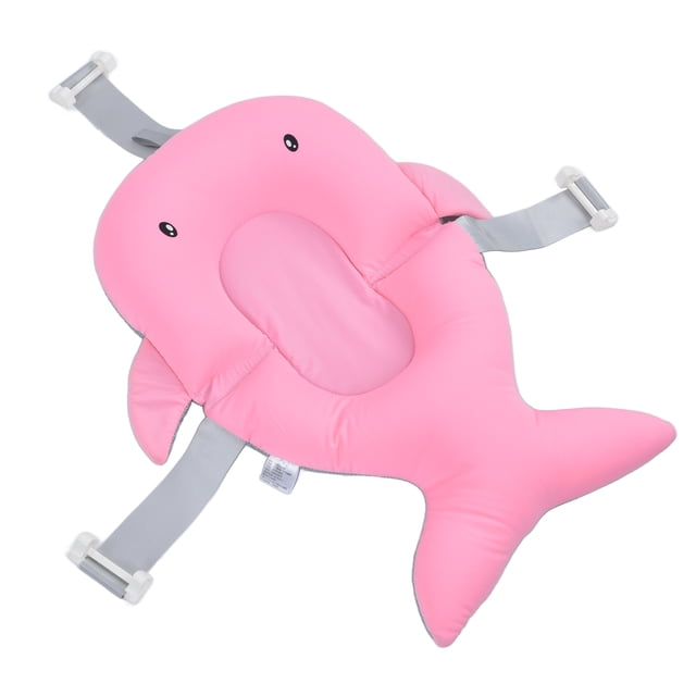 Fregadero para bebé, baño, hebilla de 3 vías, ajuste de rotación, drenaje rápido, cojín de baño para bebé para recién nacido de 0 a 6 meses, color rosa
