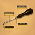 thumbnail image 3 of Leather Beveler Tool,Professional U Shaped Stainless Steel Blade DIY Leather Groover Tool Leather Stitching Groover Creasing Edge Beveler For DIY Leathercraft Cutting, 3 of 8