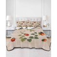 thumbnail image 2 of Full Size Quilt Bedding Set, Ladybugs Eucalyptus Leaves Reversible Summer Quilt 3 Pieces, Spring Botanical Vintage Lightweight Bedspreads Coverlets with 2 Pillow Shams for All Seasons, 2 of 5