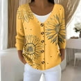 thumbnail image 2 of Kaondbfi Women's Cardigan, Cardigan Sweaters for Women Casual Button Down V Neck Knit Cardigans Sweater Fall Print Long Sleeve Clothe Winter Coat for Women, 2 of 5