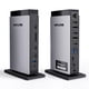 thumbnail image 1 of Estación de acoplamiento WAVLINK DisplayLink para 3 monitores con adaptador de corriente de 130 W, base USB-C para laptop compatible con M1/M2/M3/M4/Mac y Windows, Thunderbolt 4/3, 1 of 6