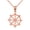 Rose, variant on 10k Yellow Buddhism Dharmachakra Dharma Wheel Pendant (16 Inches)