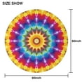 thumbnail image 6 of Colorful Tie Dye Star Mandala Round Tablecloth 60"x60",Wrinkle Wipeable Table Cloth for Kitchen Dining Room Picnic Patio Party, 6 of 6