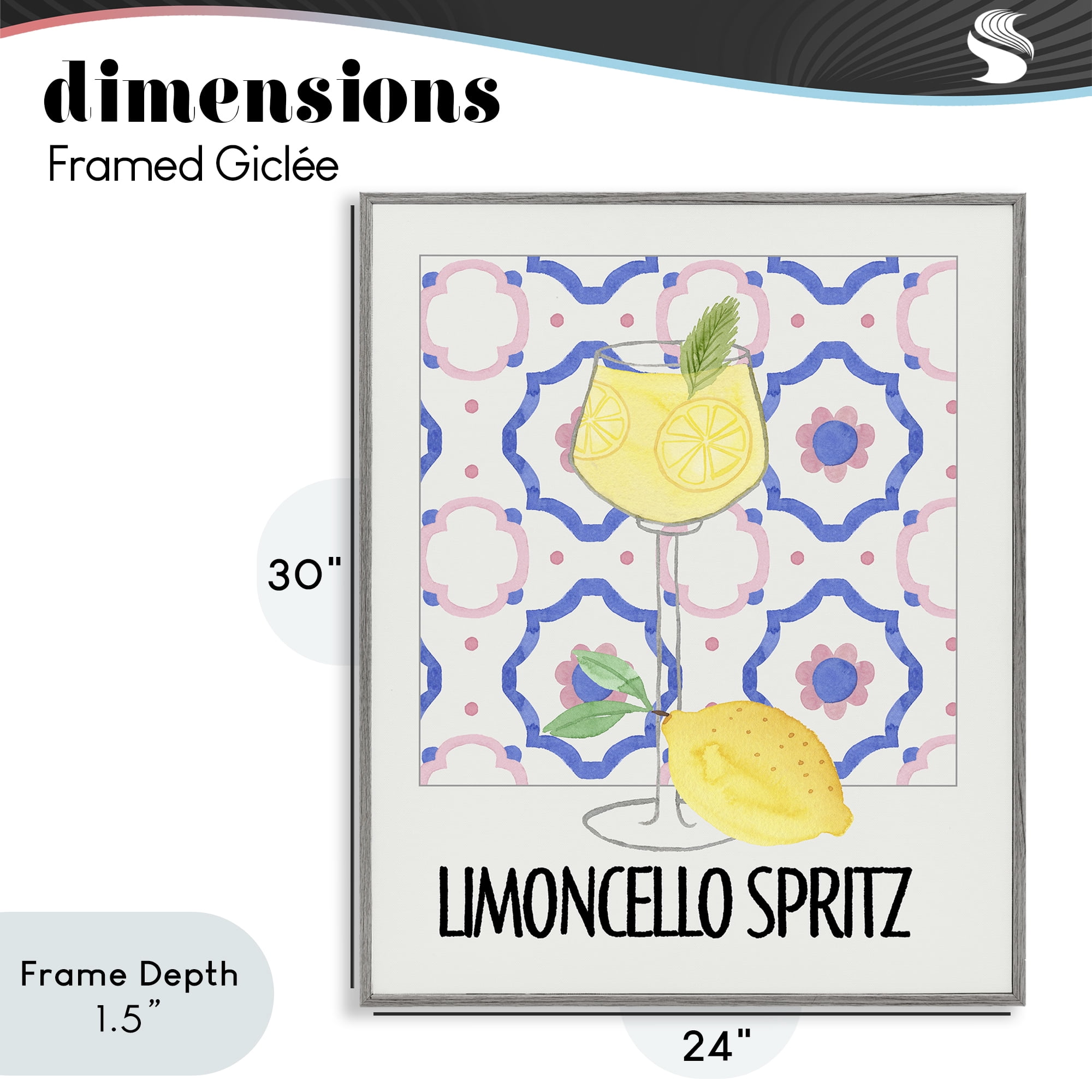 Stupell Industries Italy Spritz on My Mind Gray Framed Giclee Art, design by Nina Jacobs