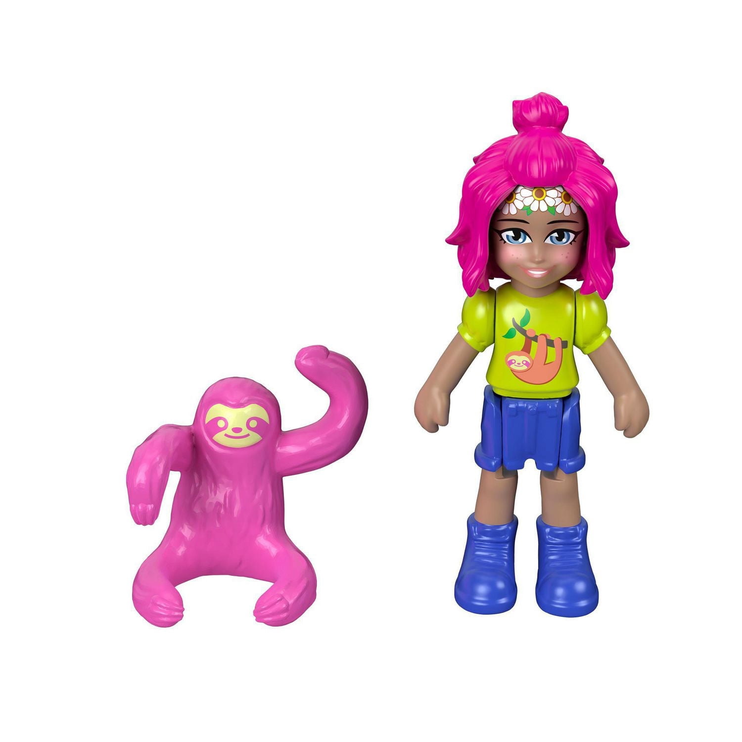 Coffret Transformable Paresseux de Polly Pocket, Se Retourne pour une Double Surface de Jeu