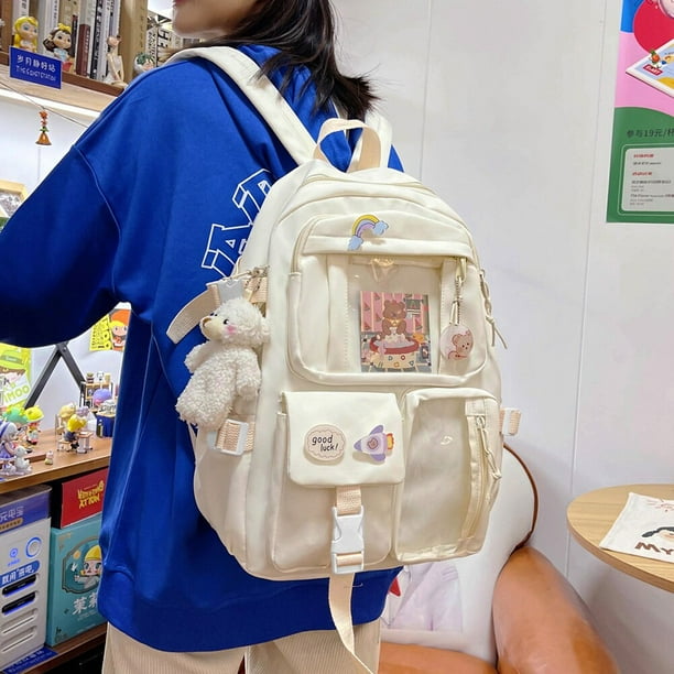 Conjunto de 5 piezas de mochila Kawaii para ninas bolsa escolar para estudiantes bolsas para libros estuche para lapices mochila de viaje para