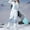 White, variant on EGNMCR SNOW Women Ski Suit, One Piece Snowsuit, Snowboardsuit Women's Matching Color Matching Ski Pants Windproof Warm Breathable Ski Pants Ski Suits