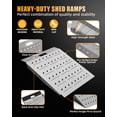 thumbnail image 4 of 29" x 24"Shed Ramp, 1 Pack Alloy Loading Ramp for Riding Mower, 900 LB Capacity Lawn Mower Ramp for Shed, Garage, Barn, Silver, 4 of 8