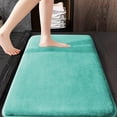 thumbnail image 6 of Extra Large Coral Fleece Bath Mat, Soft Shaggy Absorbent Bathroom Rug with Non-Slip Latex Backing, Quick-Dry Machine-Washable Floor Carpet for Tub, Shower, Vanity, or Bedroom, 47in, Green, 6 of 8
