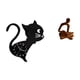 thumbnail image 5 of Reloj de pared de acrílico con diseño de gato y figura de pensador abstracto, escultura decorativa moderna para sala de estar, oficina, bar y boda., 5 of 8