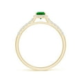 thumbnail image 2 of ANGARA Natural Pear-Shaped Emerald Halo Engagement Ring in 14K Yellow Gold for Women (Size-6x4mm) | May Birthstone, Birthday, Anniversary, Jewelry Gift for Women | Natural Emerald Ring, 2 of 9
