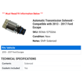 thumbnail image 2 of Automatic Transmission Solenoid - Compatible with 2013 - 2017 Ford Escape 2014 2015 2016, 2 of 2