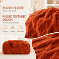 thumbnail image 2 of SUNNY HEAT Sherpa Blanket Twin Size 60"x80", Summer Lightweight All-Season Ultra Soft Bed Blanket for Couch, Bed, Sofa, Travel Use, Orange, 2 of 9