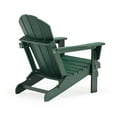 thumbnail image 6 of Folding Adirondack Lawn Chairs Set of 4 for Outdoor Patio Garden, Dark Green, 6 of 10