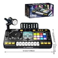 thumbnail image 3 of NAOJIE DJ Music Mixer Table Board Set Toy with Microphone,Lights - Interactive Musical Toys for Ages 3-12 | 100+ Sounds,Piano Keys,Disco Mode,Rechargeable, 3 of 6
