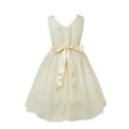 thumbnail image 3 of Alvivi Kids Flower Girls Elegant Sleeveless V-Neck Wedding Bridesmaid Flower Dress Formal Ball Gown Cream 14, 3 of 4