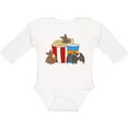 thumbnail image 3 of Inktastic Movie Loving Bats with Popcorn and Soda Boys or Girls Long Sleeve Baby Bodysuit, 3 of 5