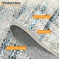 thumbnail image 7 of FairOnly 8'x10' Linen Machine Washable Area Rugs for Kitchen Family Room Low Pile Stain-Resistant Rugs Blue and Grey Carpet, 7 of 7