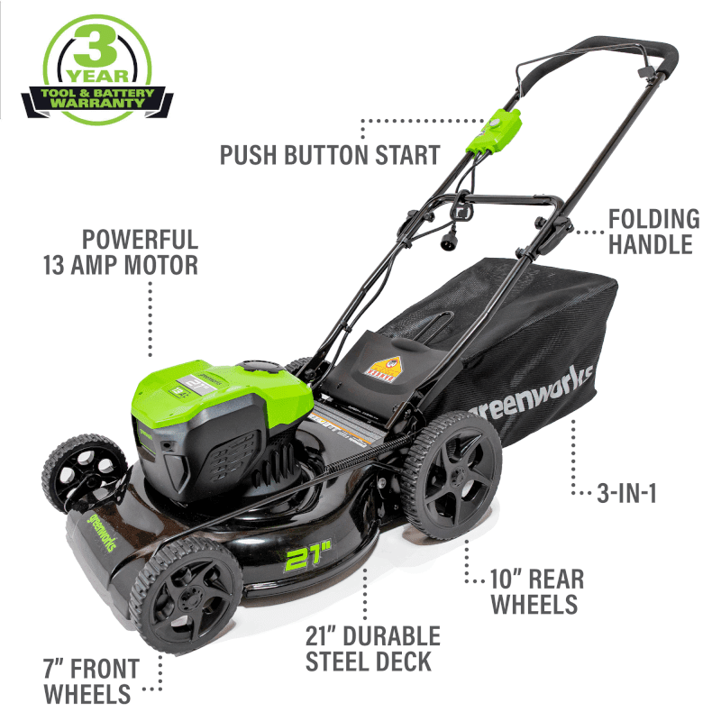 Greenworks 13 Amp 21 Electric Corded Lawn Mower Walmart