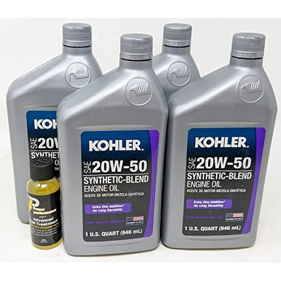 Kohler (Pack of 4) 25 357 68-S Synthetic Blend SAE 20W50 4-Cycle Engine Oil
