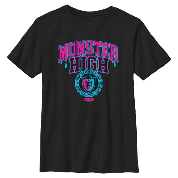 Boys Monster High Be Yourself School Logo T Shirt