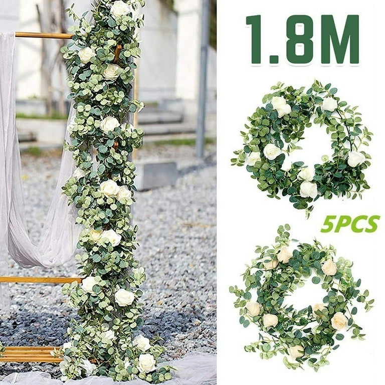 Faux Hanging Vines , Fake Greenery Garland for Wedding Backdrop Arch Wall Dcor, Artificial Hanging Plants Vine for Farmhouse Table Party Wedding Decor