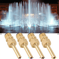 Qtmnekly 4Pcs Direct Jet Copper Water Fountain Nozzle, Single Nozzle